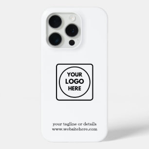 Coque iPhone 15 Pro Logo d'entreprise personnalisé minimaliste pour la