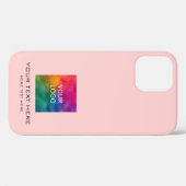 Coques Case-Mate iPhone Logo d'entreprise personnalisé Modèle élégant rose (Verso (horizontal))