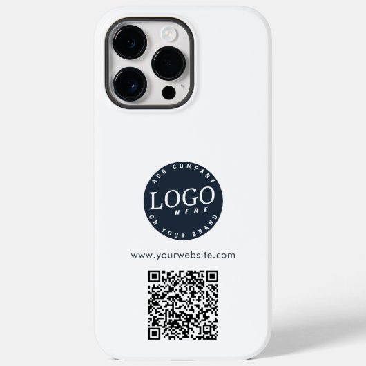 Coques Case-Mate iPhone Logo d'entreprise simple et code QR personnalisé (Verso)