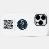 Coques Case-Mate iPhone Logo d'entreprise simple et code QR personnalisé (Verso (horizontal))