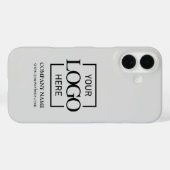 Coques Case-Mate iPhone Logo d'entreprise simple et élégant gris Apple (Verso (horizontal))