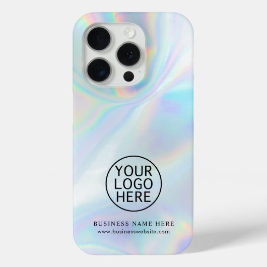 Coques Case-Mate iPhone Logo d'entreprise simple Iridescente Employés Swag (Verso)