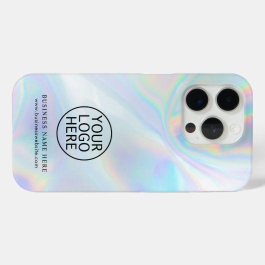 Coques Case-Mate iPhone Logo d'entreprise simple Iridescente Employés Swag (Verso (horizontal))