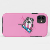 Coques Case-Mate iPhone Logo des Coeurs Supergirl (Dos (Horizontal))