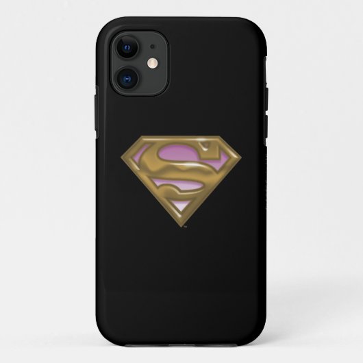 Coques Case-Mate iPhone Logo doré Supergirl (Dos)