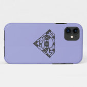 Coques Case-Mate iPhone Logo du Jacquard noir Supergirl (Dos (Horizontal))