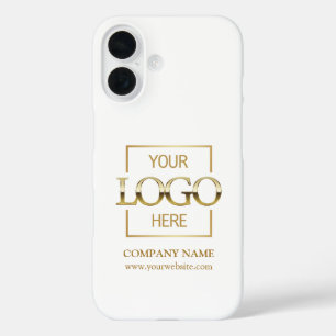 Coques iPhone 16 Logo Élégant Simple Blanc Entreprise Apple