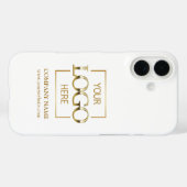 Coques Case-Mate iPhone Logo Élégant Simple Blanc Entreprise Apple (Verso (horizontal))