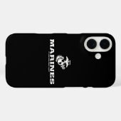 Coques Case-Mate iPhone Logo empilé USMC - Blanc (Verso (horizontal))