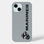 Coques Case-Mate iPhone Logo en noir empilé USMC (Verso)