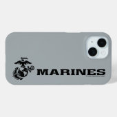 Coques Case-Mate iPhone Logo en noir empilé USMC (Verso (horizontal))