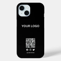 Logo modifiable styliste moderne | code qr et text