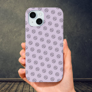 Coque Pour iPhone 15 Logo Motif de marque professionnelle Moderne viole