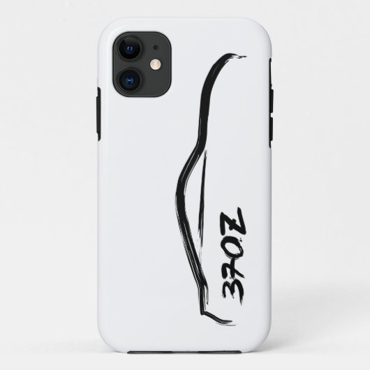 Coques Case-Mate iPhone logo noir de la silhouette 370z avec l'arrière - (Dos)