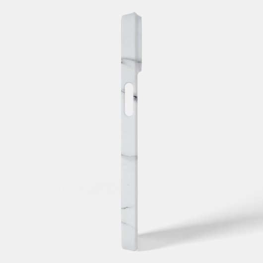 Coques Case-Mate iPhone Logo personnalisé élégant en marbre blanc (Verso / Droite)