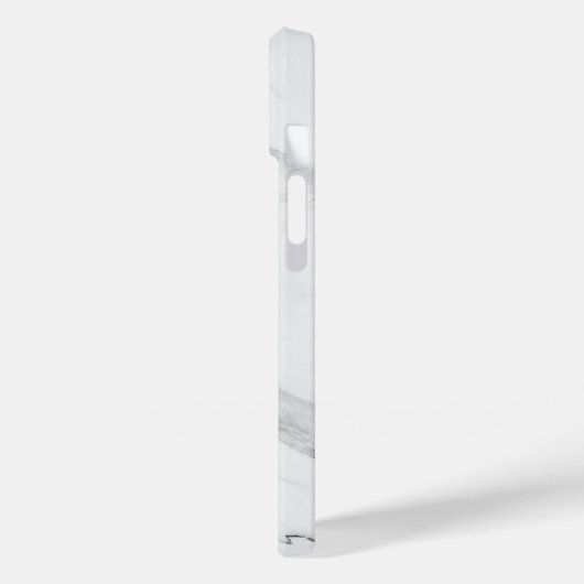 Coques Case-Mate iPhone Logo personnalisé élégant en marbre blanc (Verso / Gauche)