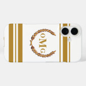 Coques Case-Mate iPhone Logo personnalisé Preppy Monogrammé (Verso (horizontal))
