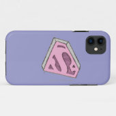 Coques Case-Mate iPhone Logo Pink Croquetée Supergirl (Dos (Horizontal))