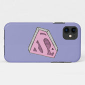 Coques Case-Mate iPhone Logo Pink Croquetée Supergirl (Dos (Horizontal))