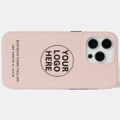 Coques Case-Mate iPhone Logo professionnel de marque rose (Verso (horizontal))