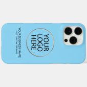 Coques Case-Mate iPhone Logo professionnel et texte Entreprise Bleu (Verso (horizontal))