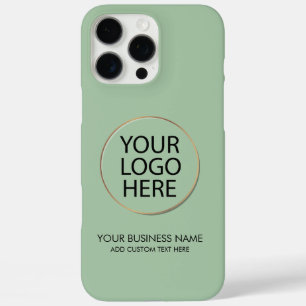 Coques iPhone 16 Pro Max Logo professionnel et texto Entreprise Vert