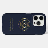 Coques Case-Mate iPhone Logo professionnel personnalisé | Bleu Marine (Verso (horizontal))