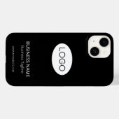 Coques Case-Mate iPhone Logo professionnel personnalisé, Noir moderne (Verso (horizontal))