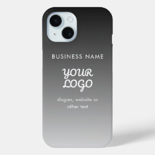 Coque Pour iPhone 15 Logo promotionnel moderne & Texte Couleur modifi