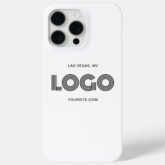 Coques Case-Mate iPhone Logo rectangulaire moderne noir (Verso)