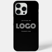 Coques Case-Mate iPhone Logo rectangulaire moderne noir et blanc (Verso)