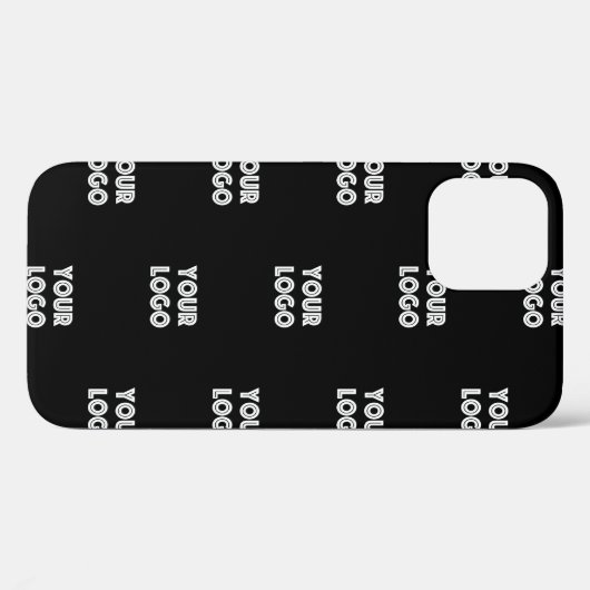 Coques Case-Mate iPhone Logo simple à répéter | Noir (Verso (horizontal))