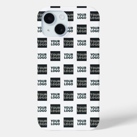 Coques Case-Mate iPhone Logo simple à répétition 2 | Blanc (Verso)