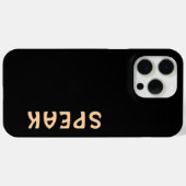 Coques Case-Mate iPhone Logo SPEAK Noir (Verso (horizontal))