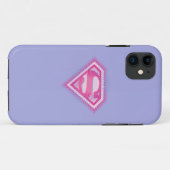 Coques Case-Mate iPhone Logo Supergirl rose (Dos (Horizontal))