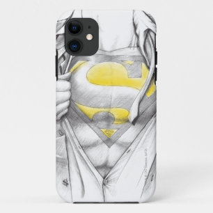 Coques Pour iPhone Logo Superman de la poitrine esquissée