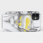 Coques Case-Mate iPhone Logo Superman de la poitrine esquissée (Dos (Horizontal))