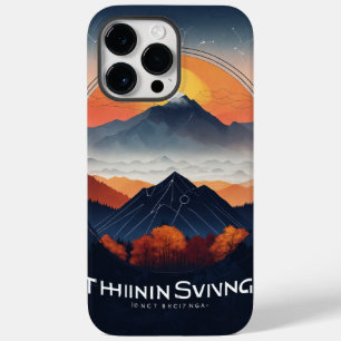 Coque Pour Pour iPhone 14 Pro Max Logo Thinksgiving - Design de montagnes Smoky