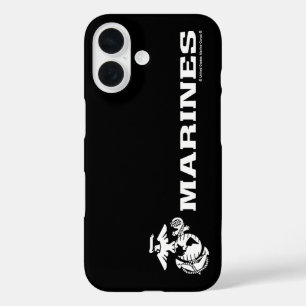 Coques iPhone 16 Logo USMC - Blanc