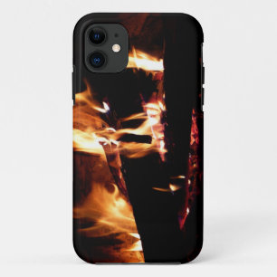 Coque Case-Mate Pour iPhone Logs dans la cheminée Photographie de feu chaud