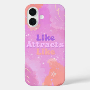 Coques iPhone 16 Loi d'Attraction Motivationnel Inspirant Rose