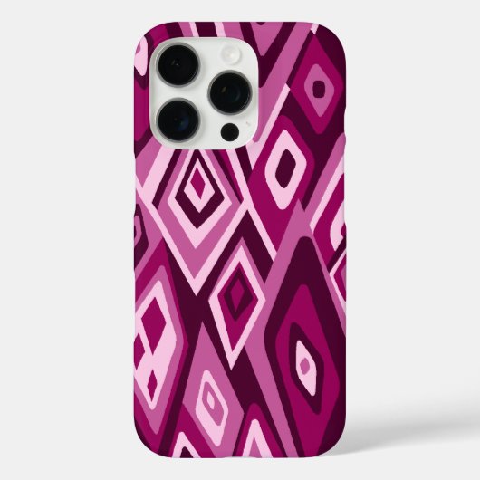 Coques Case-Mate iPhone Loin Retro Abstrait Psychedelic Magenta (Verso)