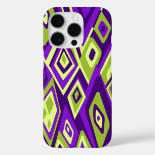 Coques iPhone 16 Pro Loin Retro Abstrait Psychédélique Violet