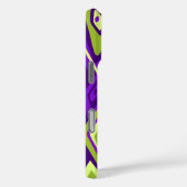 Coques Case-Mate iPhone Loin Retro Abstrait Psychédélique Violet (Verso / Droite)