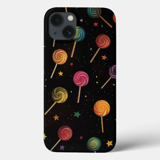 Coques Case-Mate iPhone Lollipopes dans l'espace - Rainbow Stars Galaxy Bl (Verso)