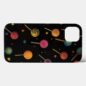 Coques Case-Mate iPhone Lollipopes dans l'espace - Rainbow Stars Galaxy Bl (Verso (horizontal))