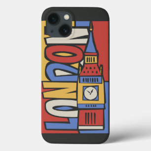 iPhone 13 Case London, England   Vibrant Handrawn Design