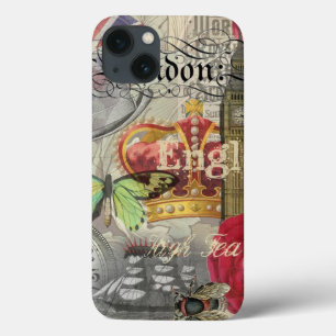 iPhone 13 Coque Londres Angleterre Voyage Europe Vintage Art