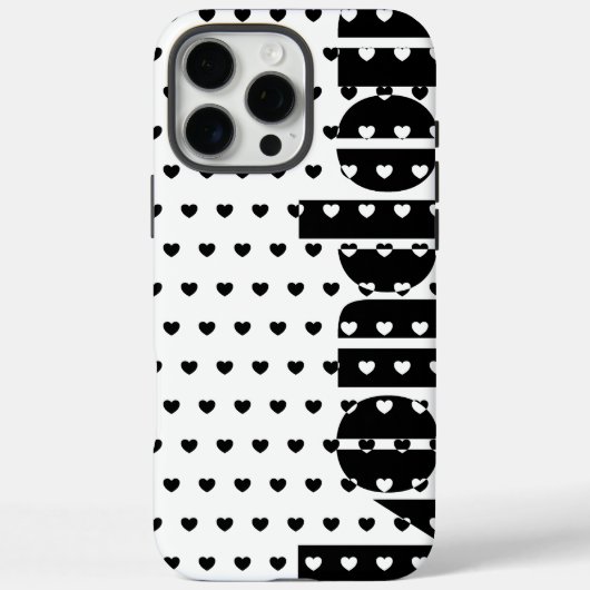 Coques Case-Mate iPhone Londres Love Noir et Blanc Style iPhone couverture (Verso)
