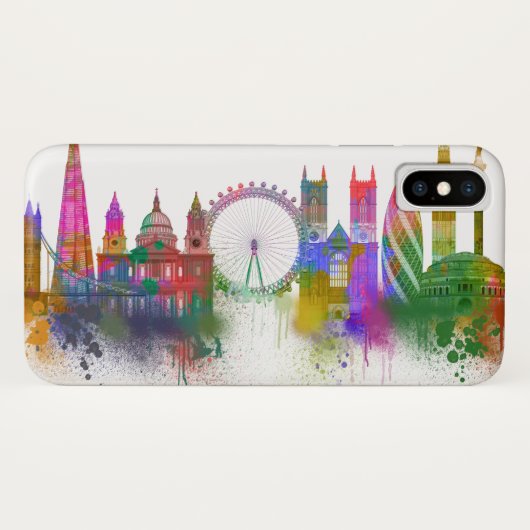 Coques Case-Mate iPhone Londres Skyline - Rainbow (Dos (Horizontal))
